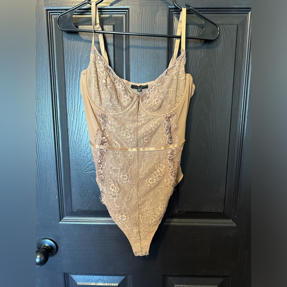 Sexy Lacey brown body suit